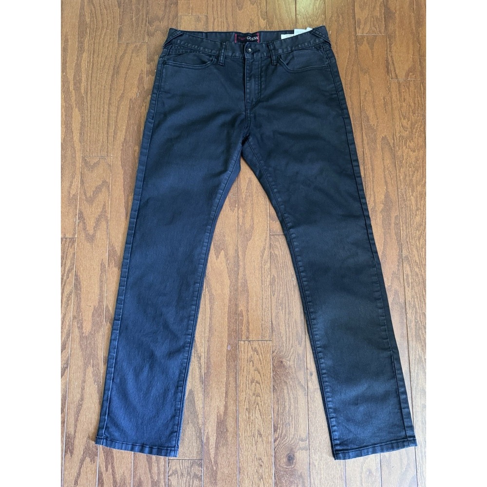 Guess Ultra Slim McCrae Fit Jeans 30 X 30 Black Denim Streetwear Y2K Grunge